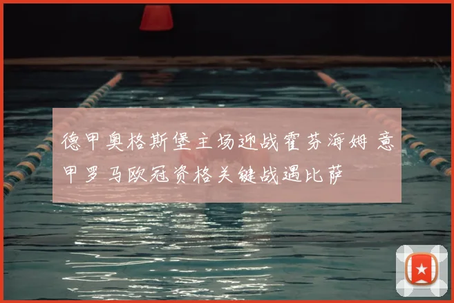 德甲奥格斯堡主场迎战霍芬海姆 意甲罗马欧冠资格关键战遇比萨